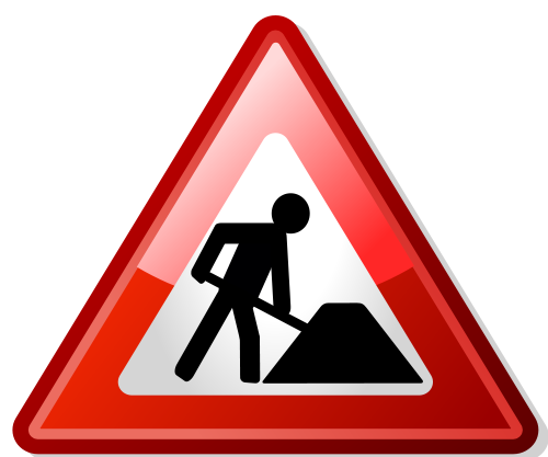 Baustellenschild